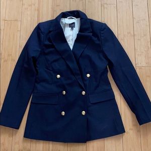 Gap double-breasted blazer, size 4, navy blue